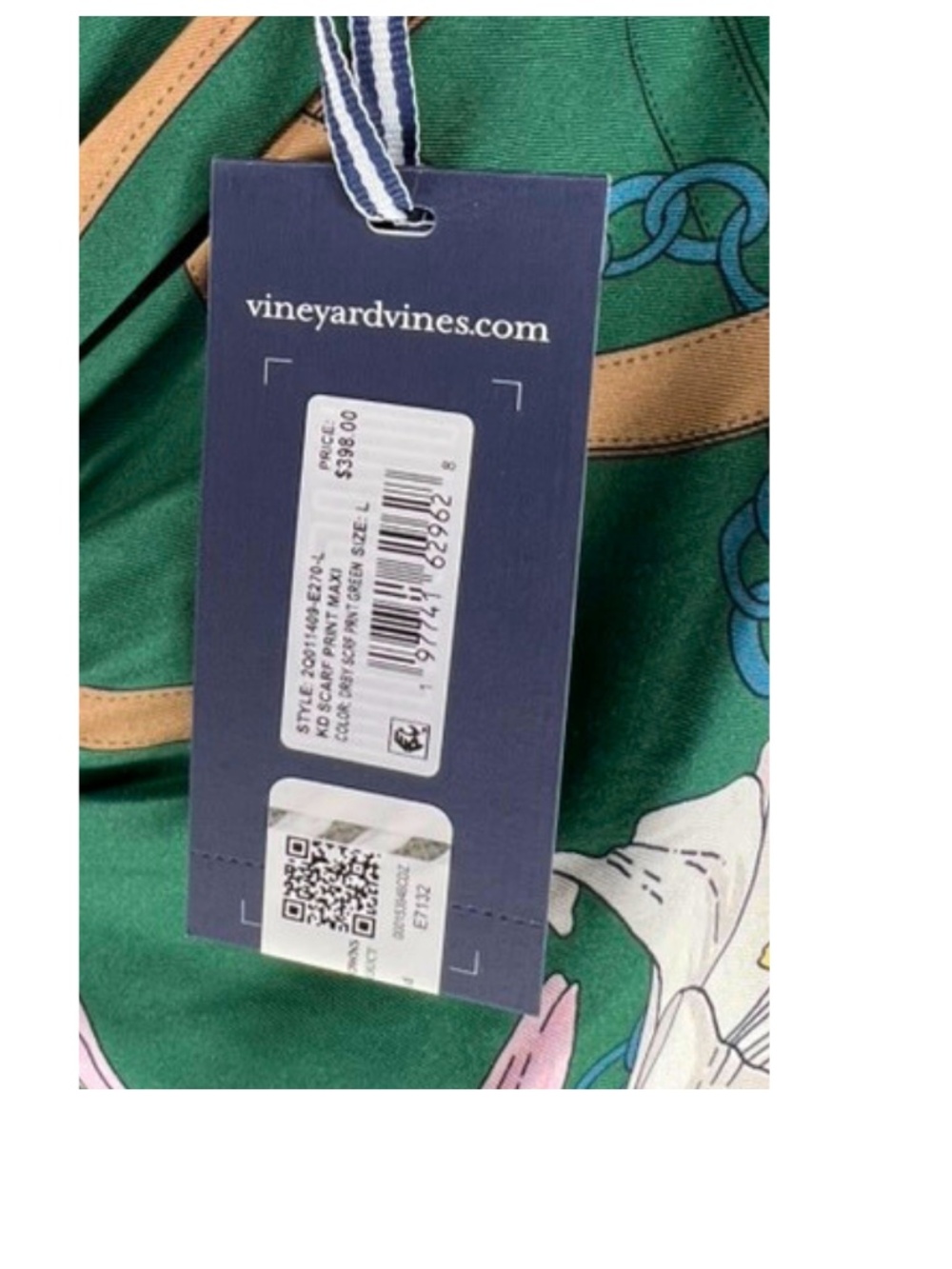 Vineyard Vines Kentucky Derby Scarf Maxi Dress - Picture 9 of 9